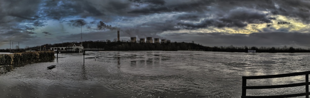 River Trent in Flood, Trent Lock, Long Eaton