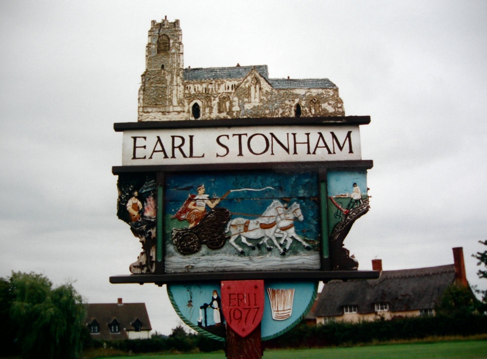 "Earl Stonham Village Sign" by Peggy Cannell at