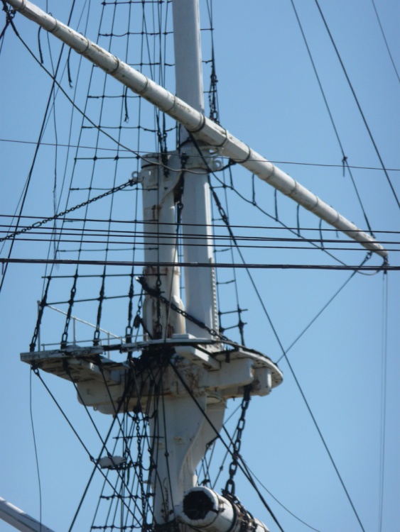 The mast at HMS Ganges.