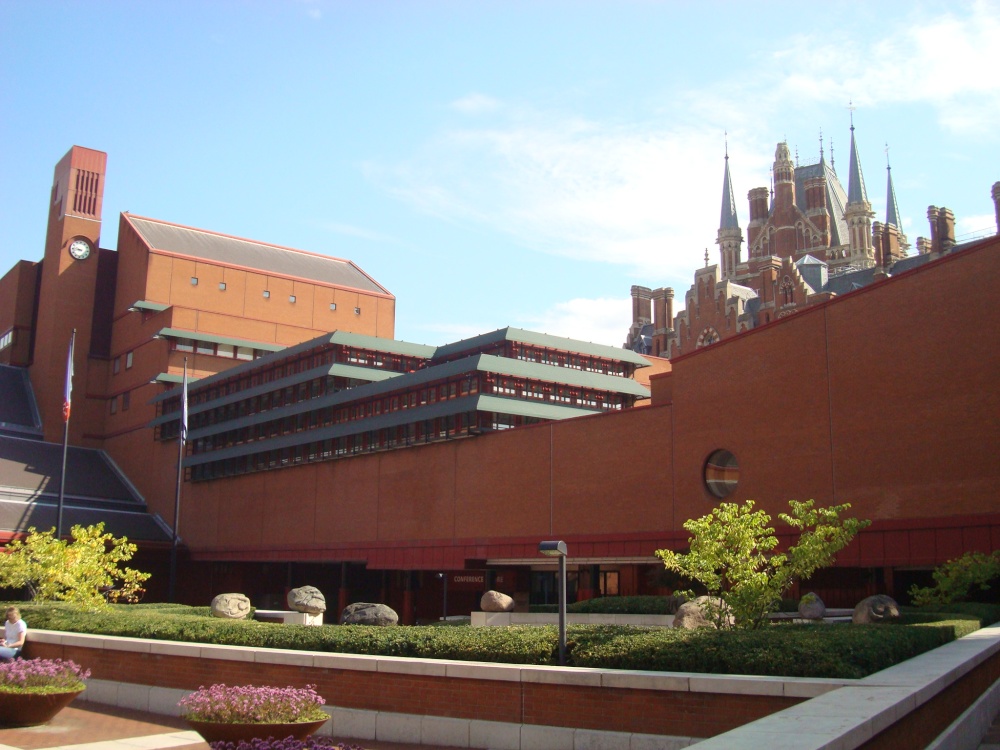 Photograph of British Library and St Pancras spires
