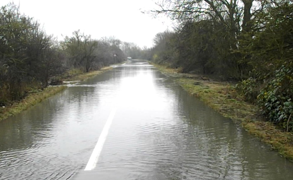Flooding near Great Doddington