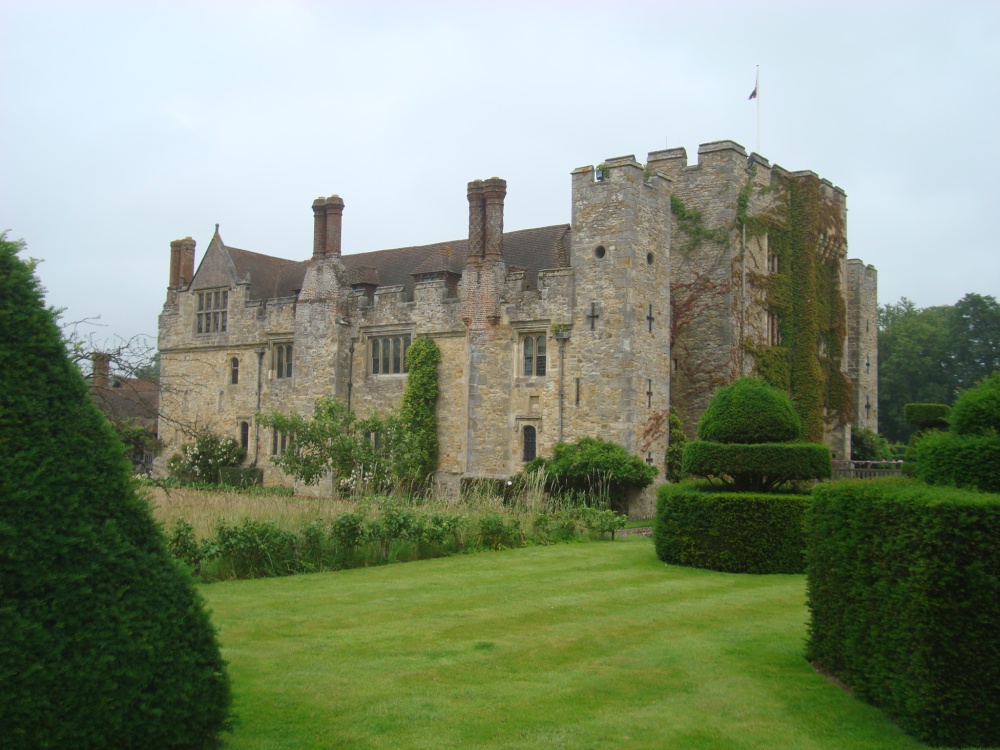 West face of Hever Castle from Topiary Walk