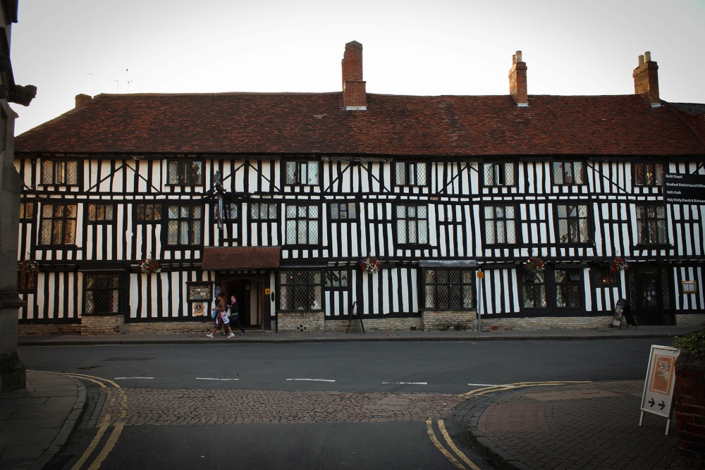 Black and white front in Stratford-upon-Avon