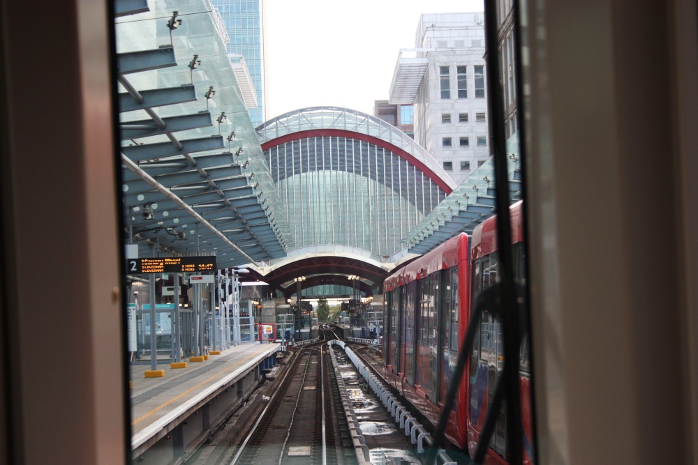 Nearing Canary Wharf Station, London