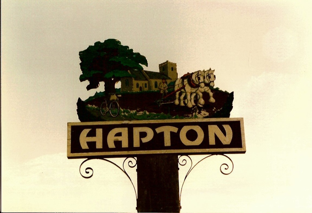 Photograph of Hapton Village Sign