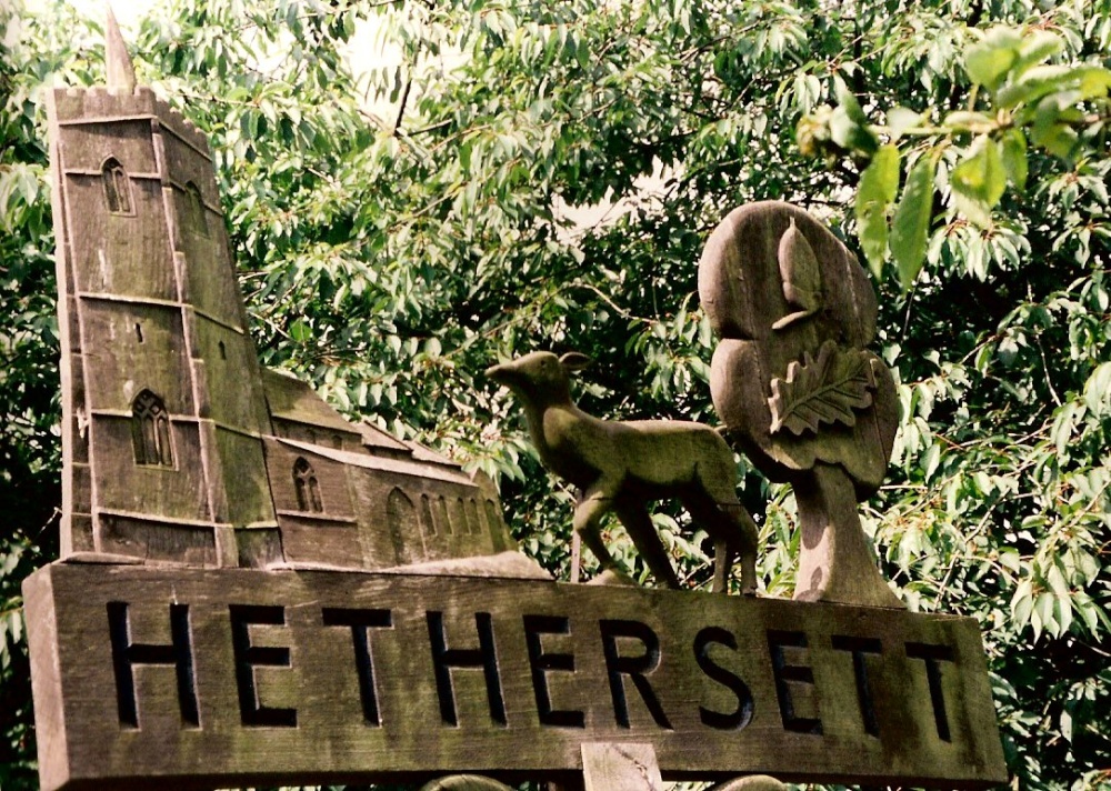 Photograph of Hetherset Village Sign