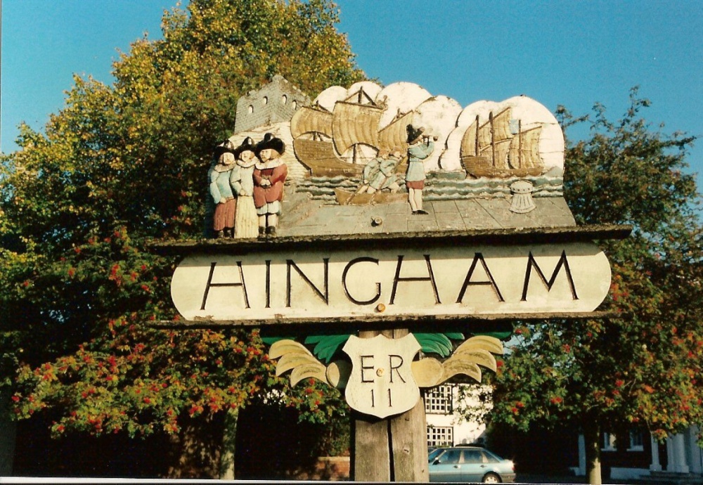 Photograph of Hingham Village Sign