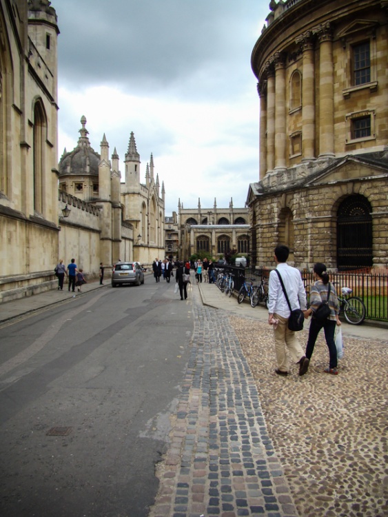 Between All Souls College and Radcliffe Camera, Oxford.