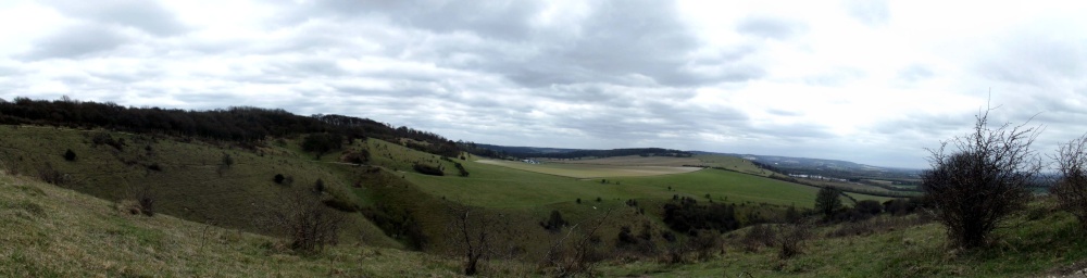 Photograph of View from Steps Hill over Incombe Hole, Ivinghoe