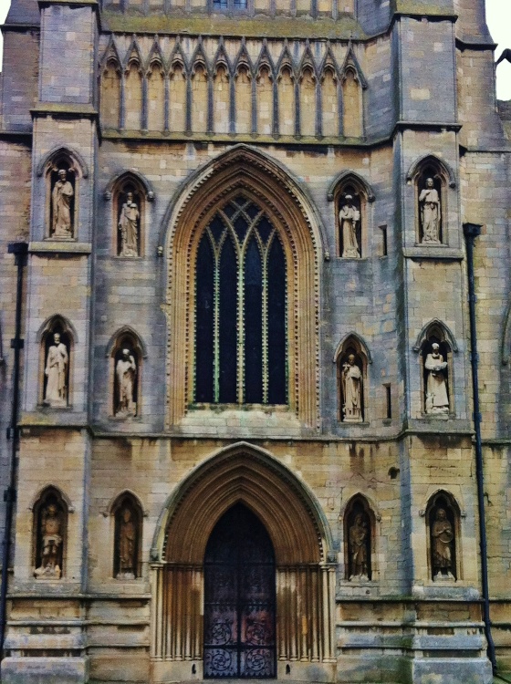 The West Front of the Tower at St Wulfram's Church Grantham