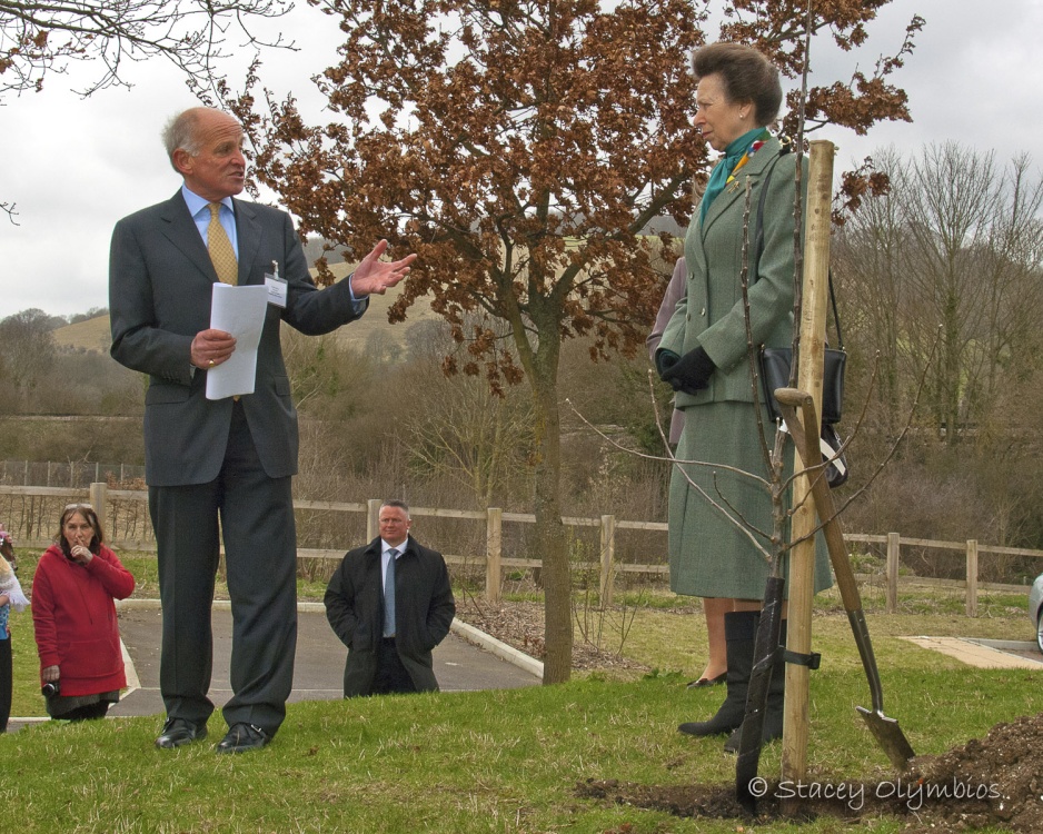 HRH Princess Anne visiting Godmersham, Kent.