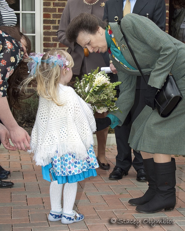 HRH Princess Anne visiting Godmersham, Kent.