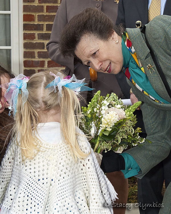 HRH Princess Anne visiting Godmersham, Kent.