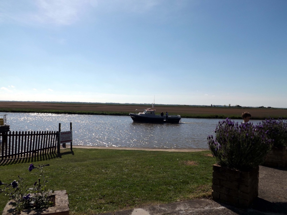 View from the Fishermans Inn, Breydon water, Burgh Castle, Norfolk
