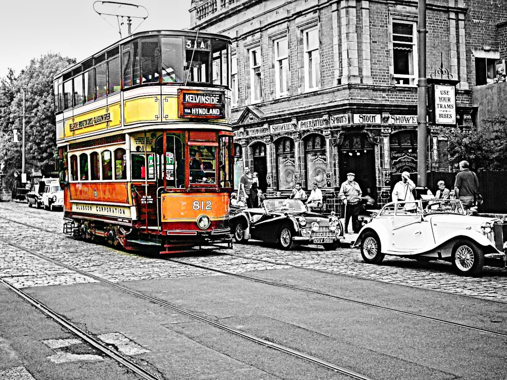 Photograph of Crich Tramway Museum Glasgow Tramcar number 812