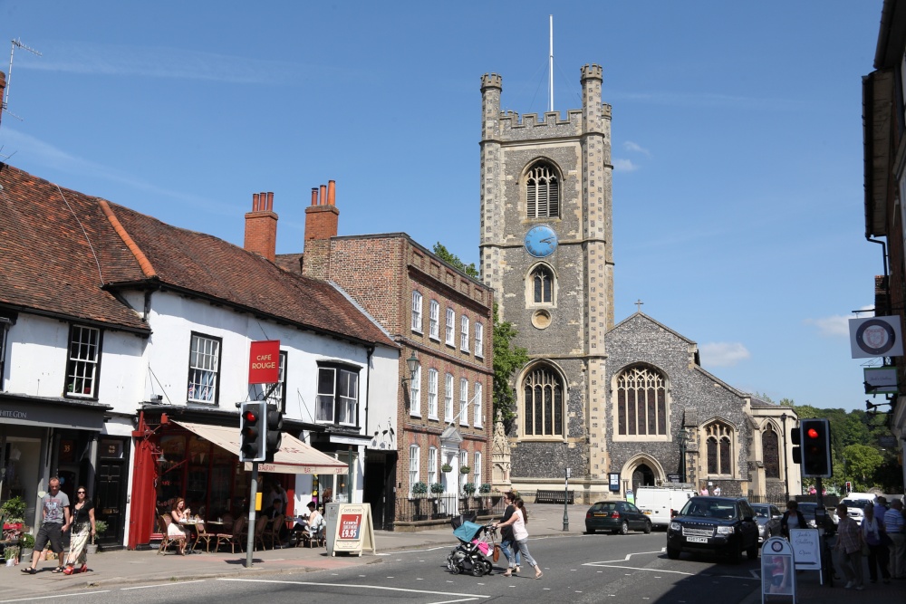 Photograph of Hart Street and St. Mary-the-Virgin Church, Henley-on-Thames