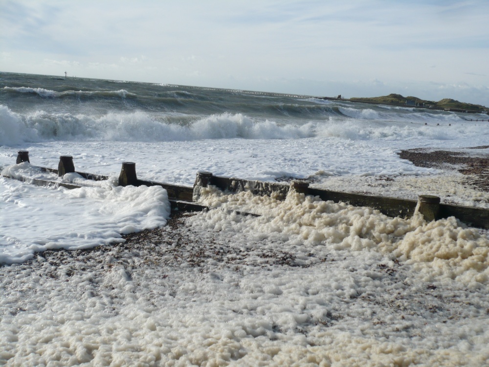 Photograph of Foam on Littlehampton beach