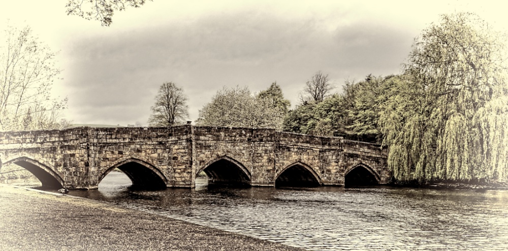 Photograph of The Grade I listed five-arched bridge