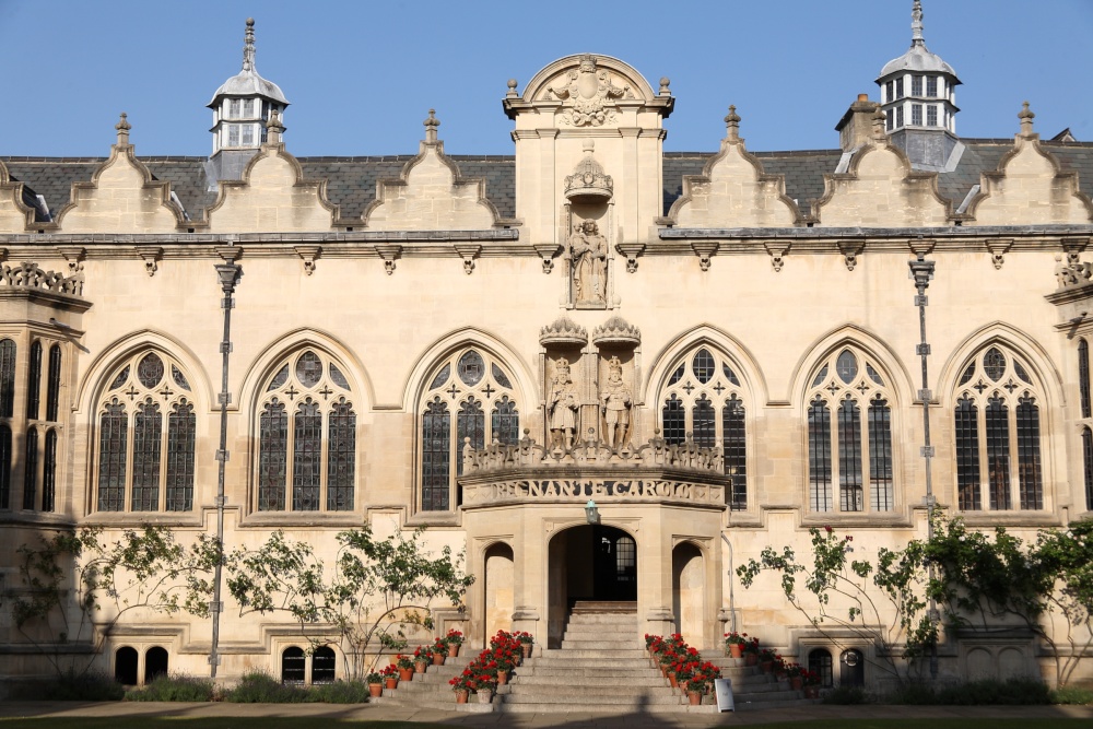 Photograph of Oriel College, Oxford, the front Quad