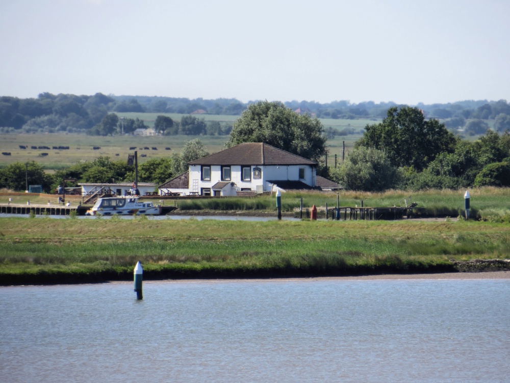 Photograph of Looking across the River Burgh to Bernie Arms from Burgh Castle