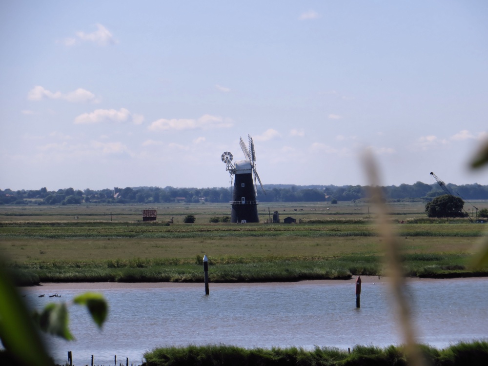 Photograph of Bernie Arms Mill across the River Burgh from Burgh Castle