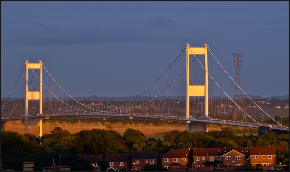 Evening Sun, Old Severn Bridge, Chepstow.