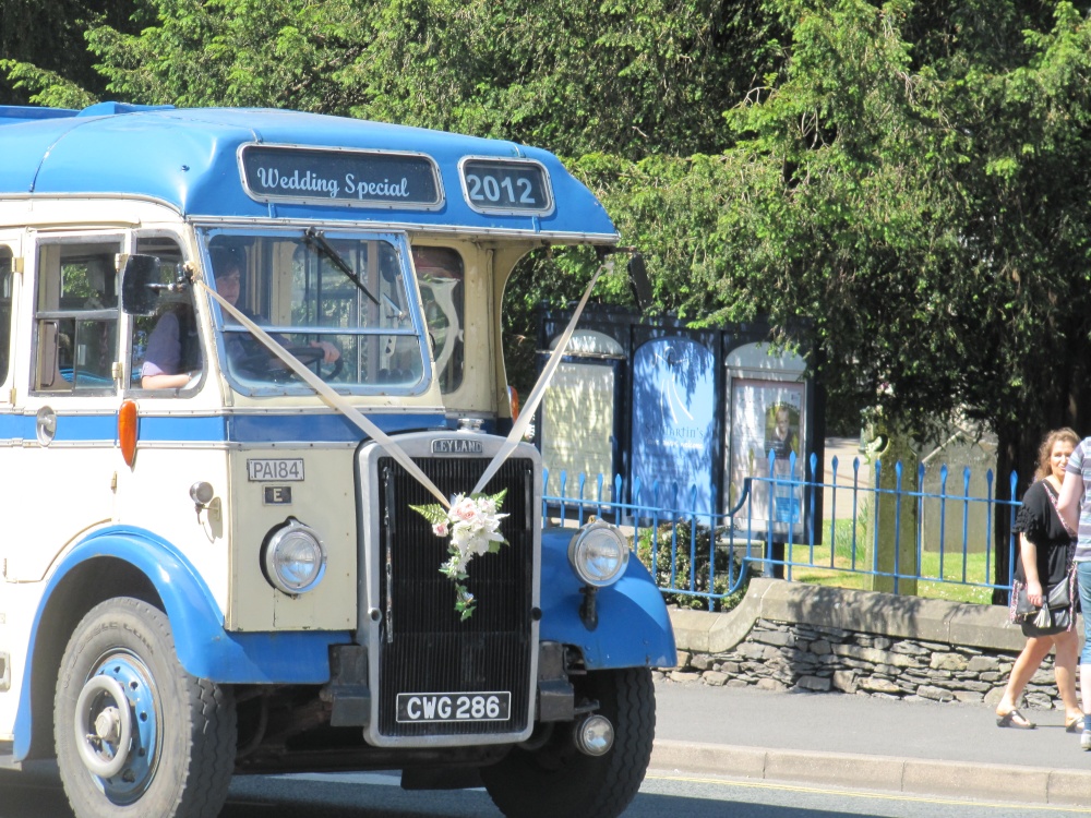 Photograph of Wedding Special Bus, Bowness on Windermere