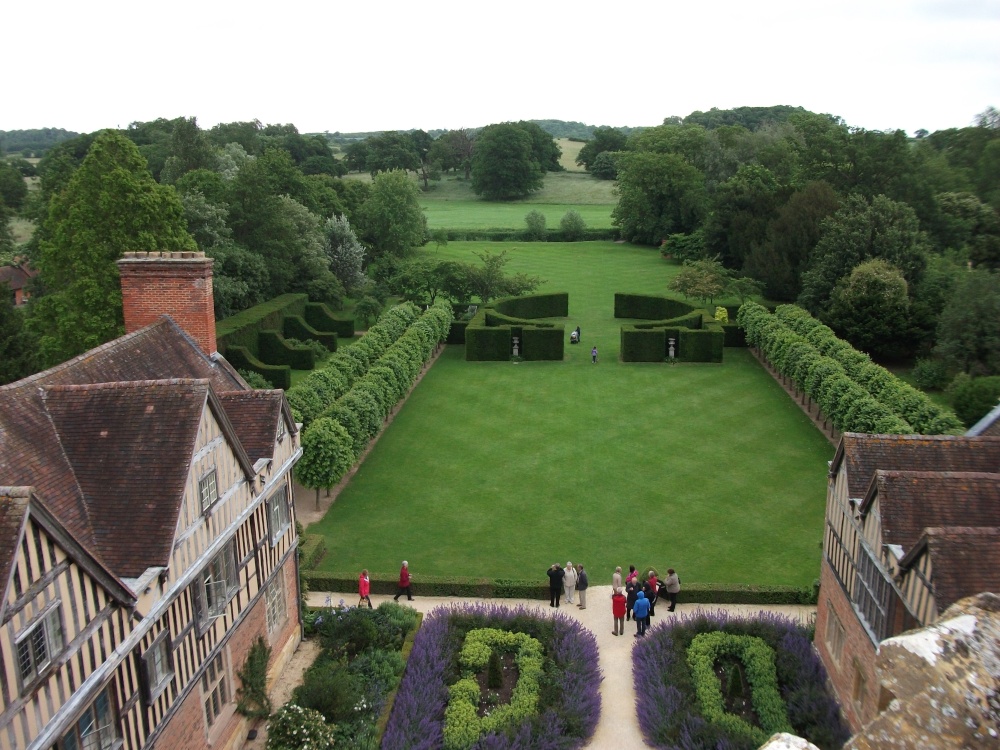 View from the roof of Coughton Court