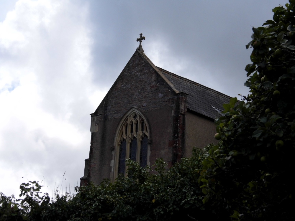 St Mary and St Gabriel against a cloudy sky.