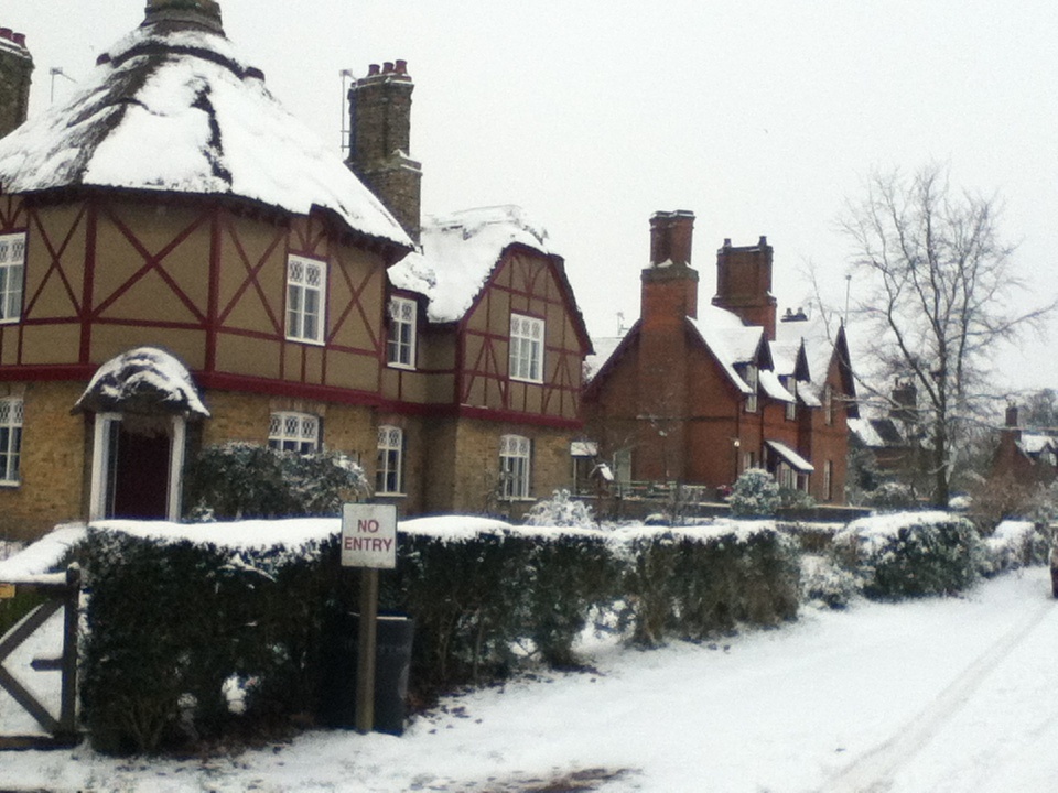 Houses around the Green during Winter