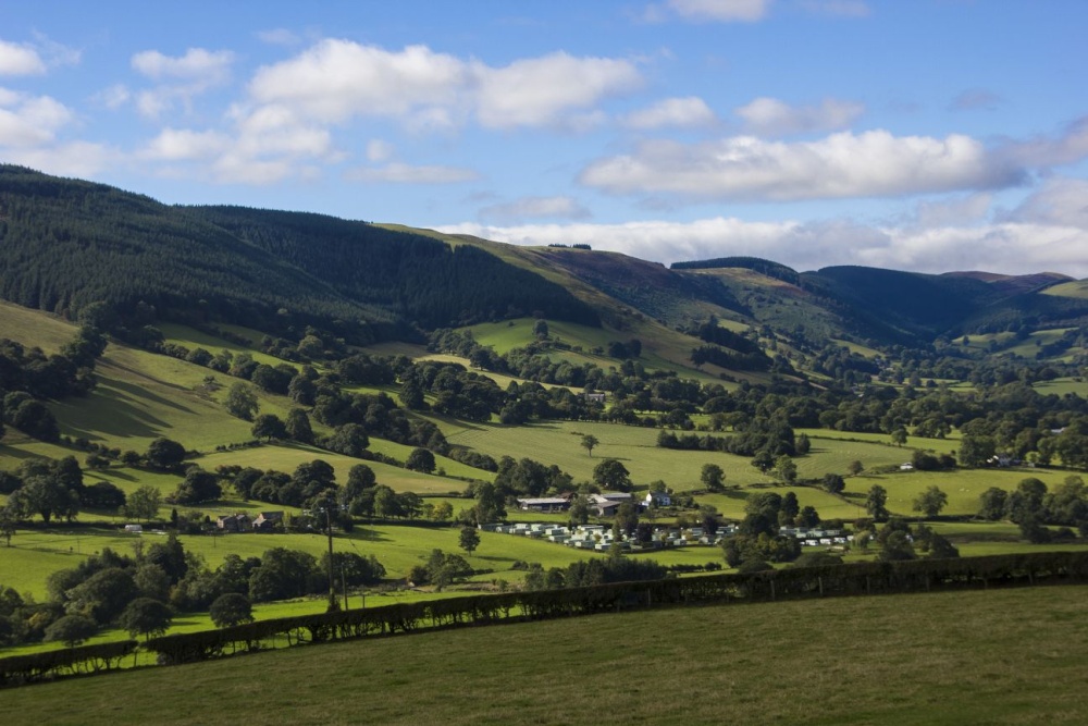 Photograph of The Tanat Valley near Llangynog, Powys
