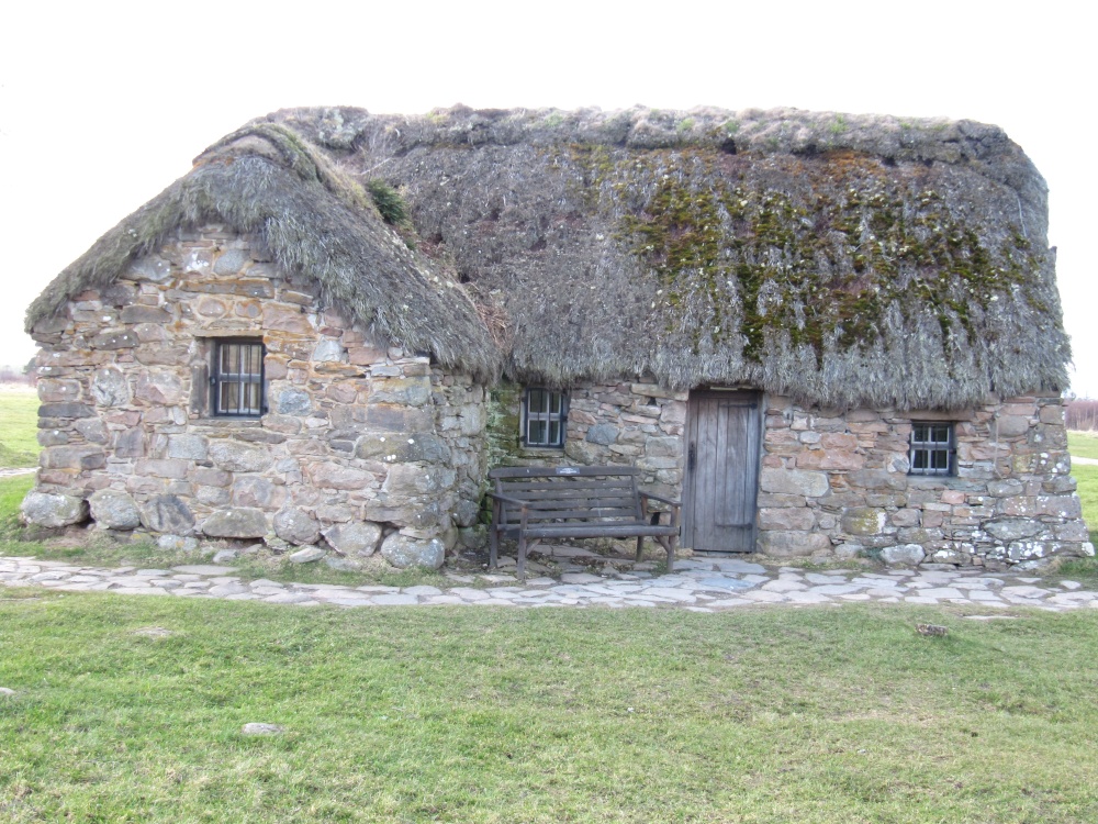 Photograph of Old Leanach cottage, Culloden Visitor Centre, Inverness