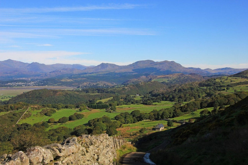 Photograph of Snowdonia Mountains from Mountain Road near Harlech