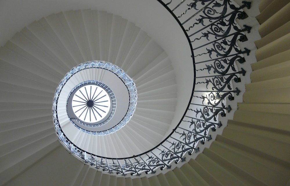 The Tulip Staircase of The Queen's House photo by Stephen