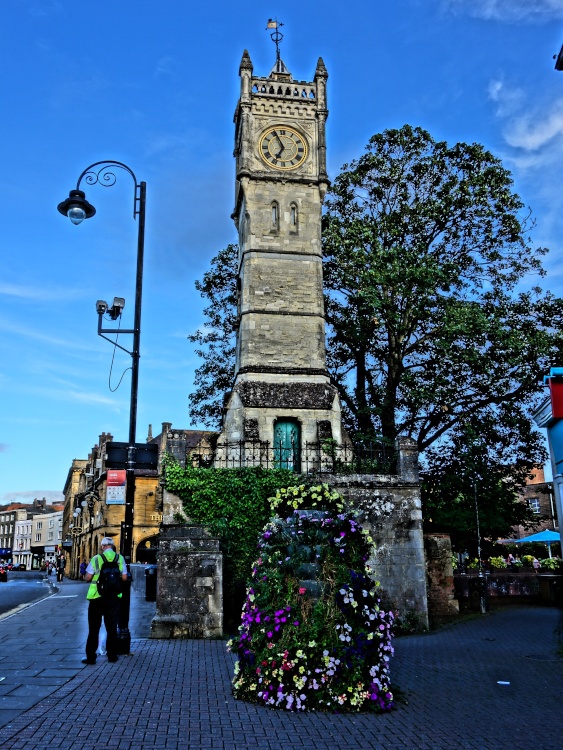 Victorian Clock Tower at dusk