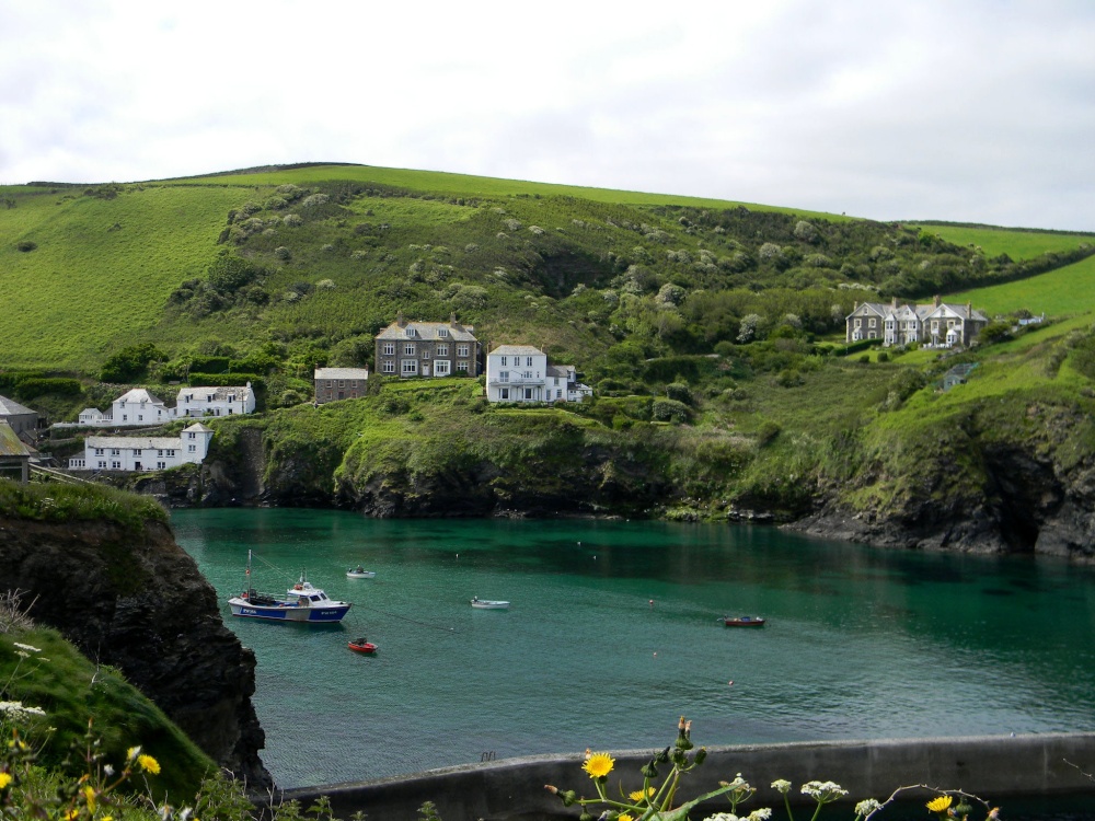 Seaside view from the bay at Port Isaac