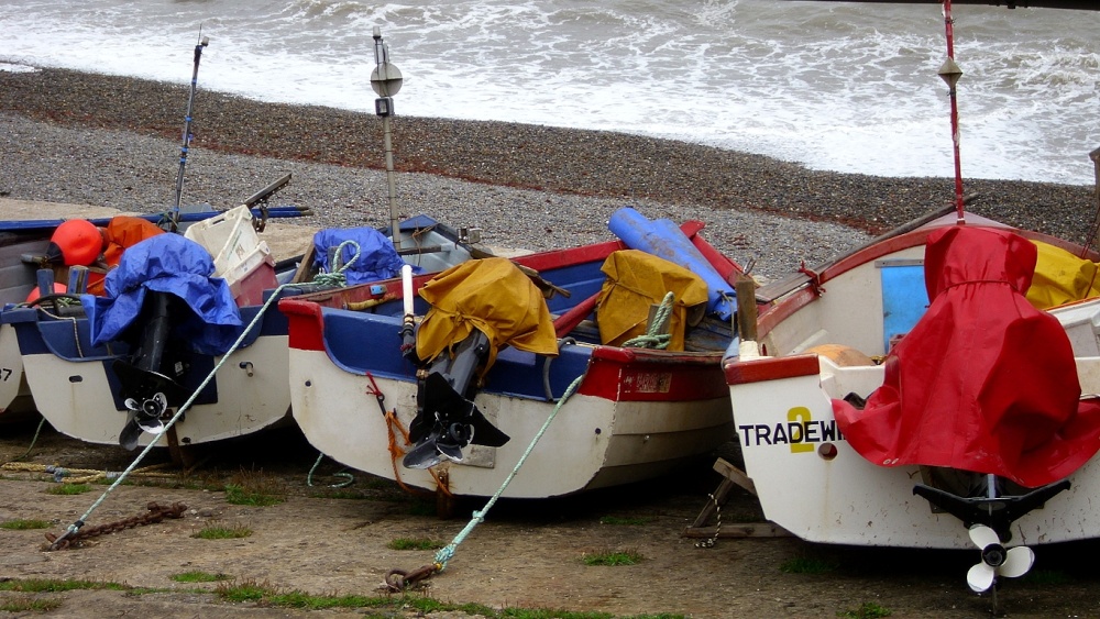 Photograph of Crab Boats Ashore