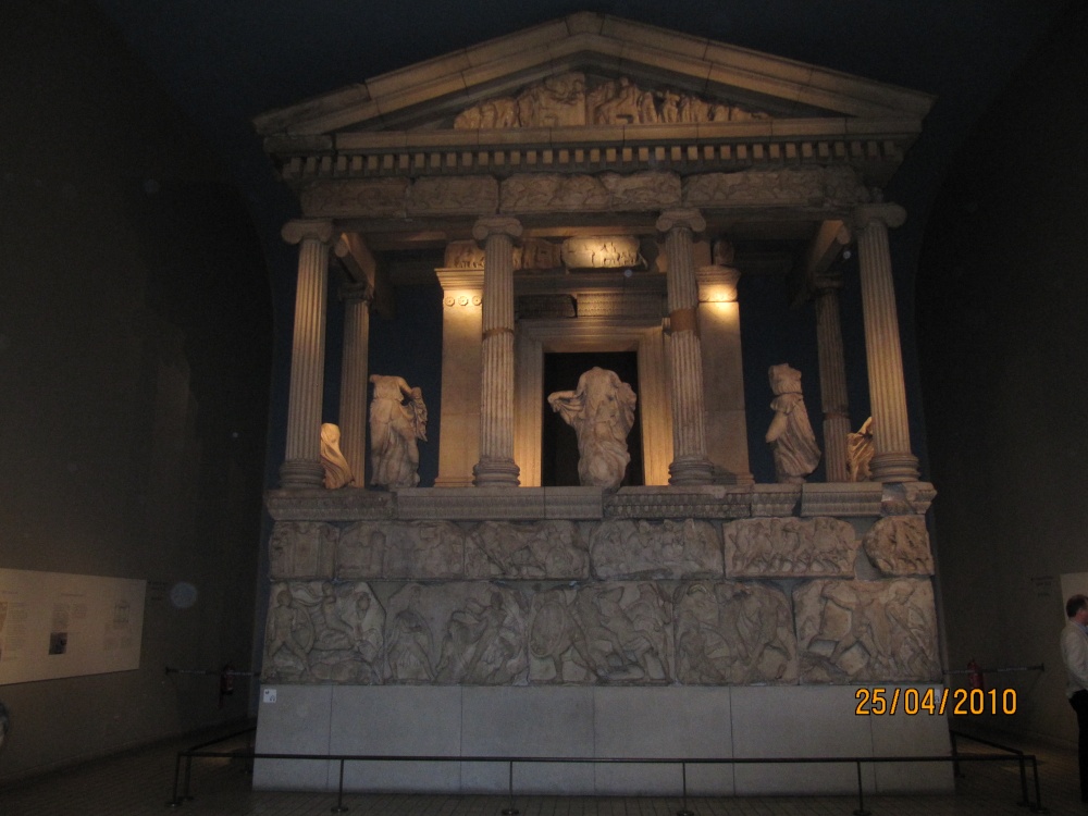 Reconstruction of East Facade of Nereid Monument, British Museum, London photo by Ken Marshall