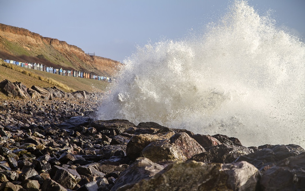 Big wave at Barton on Sea
