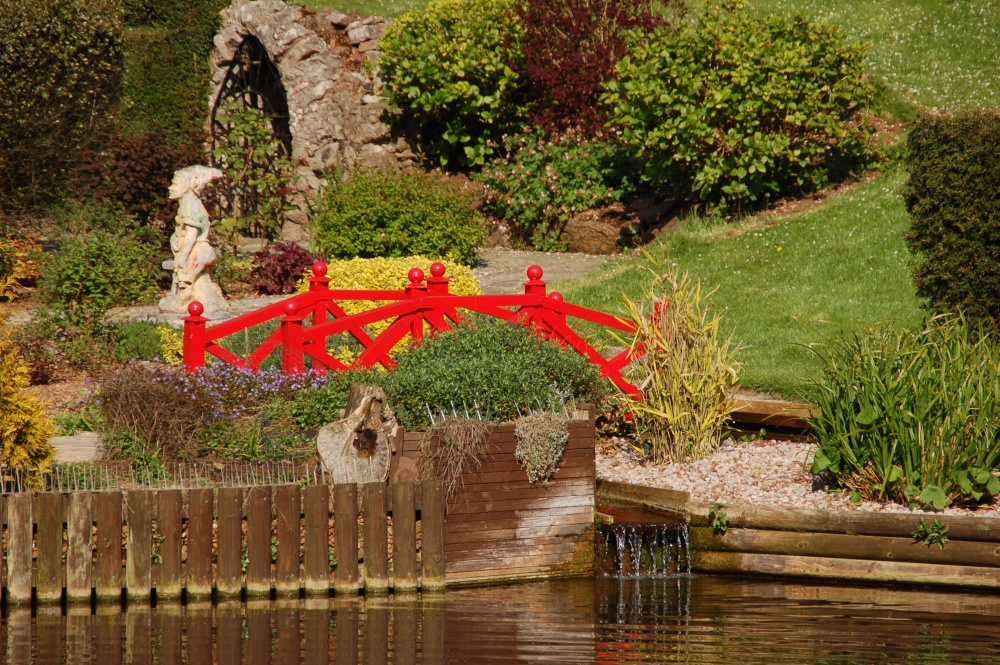 Cockington village in Devon  The little Red bridge