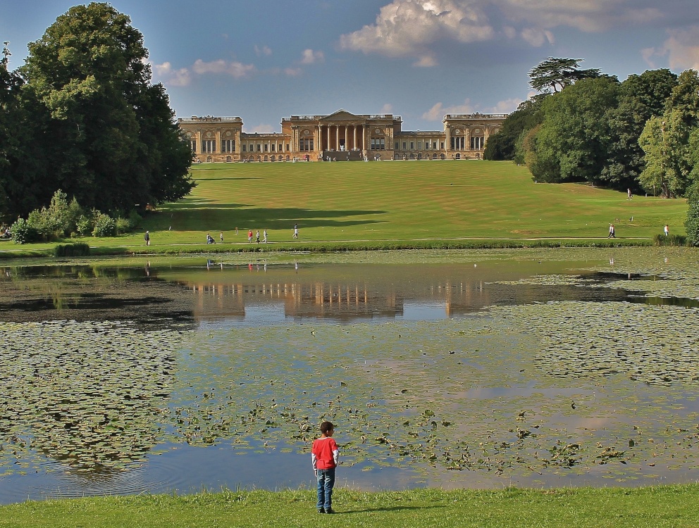 Boy in a red shirt, Stowe School, National Trust, Bucks