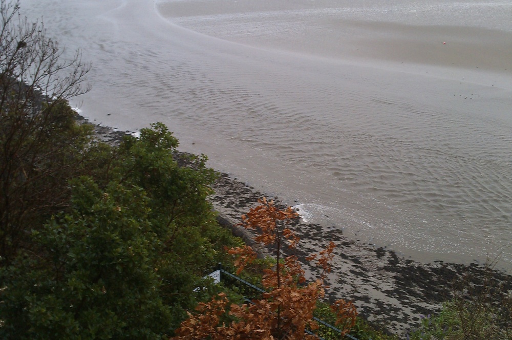 Photograph of Views from Dylan Thomas's quarters at Laugharne.