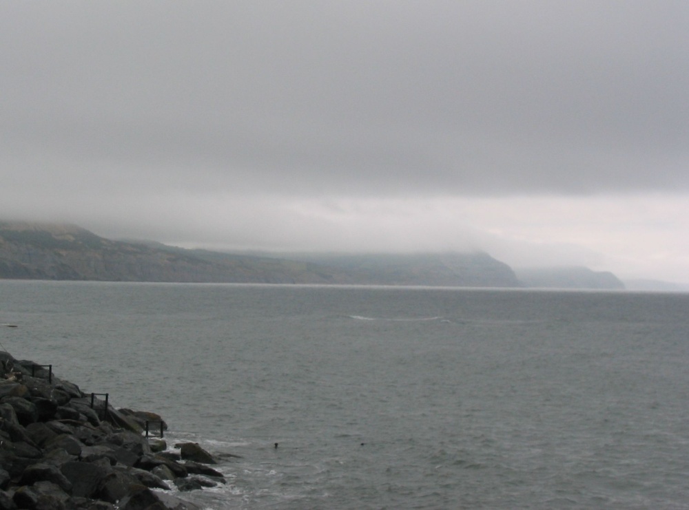 Lyme Regis - View of Cliffs and Bay - June 2003