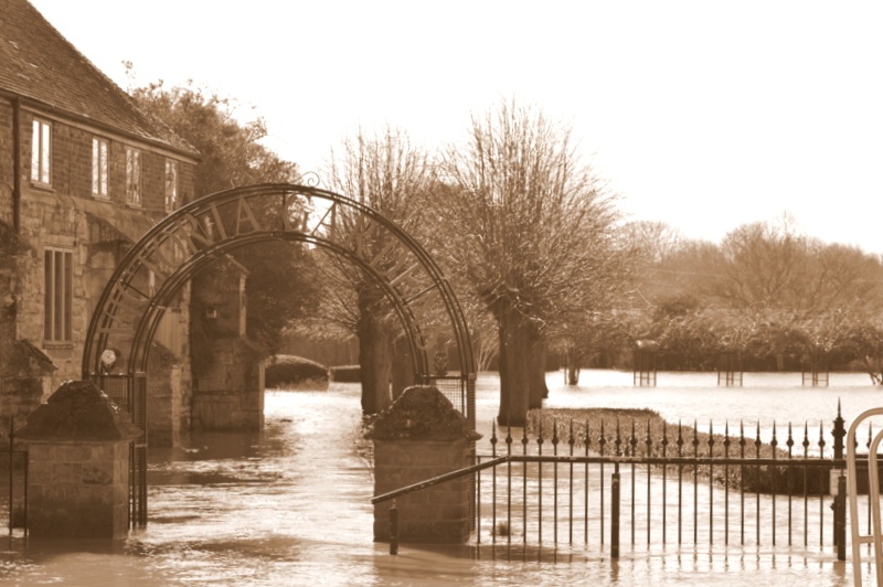 Tewkesbury, Gloucestershire Victoria Gardens 2014 Floods