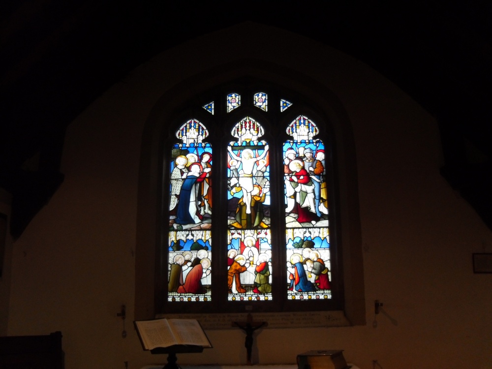 Photograph of Greensted, a stained glass in St Andrew's Church
