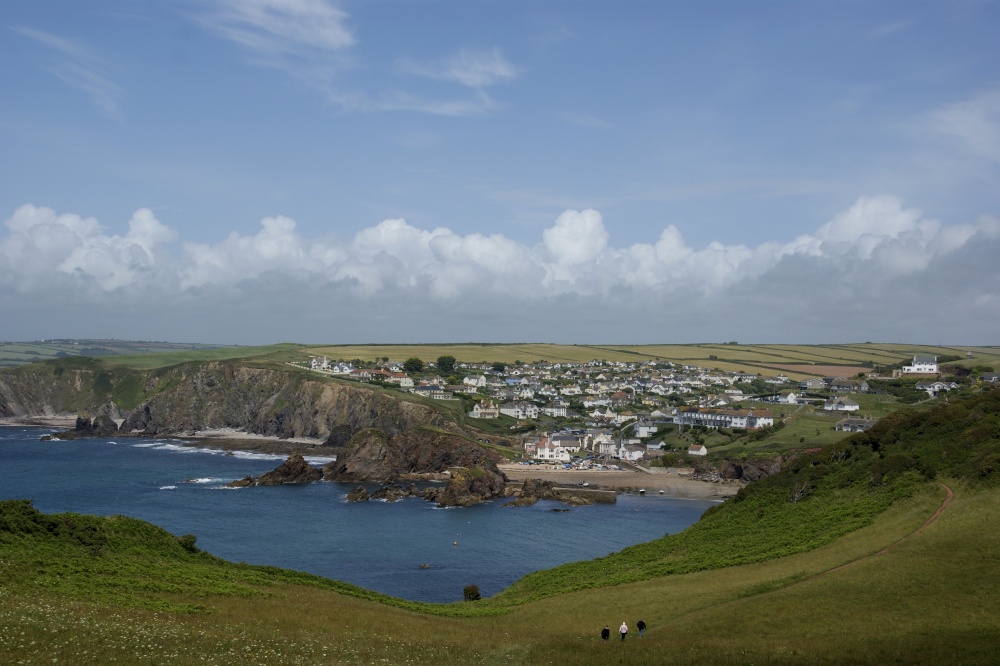 Photograph of Coastpath walk with view on Hope Cove.