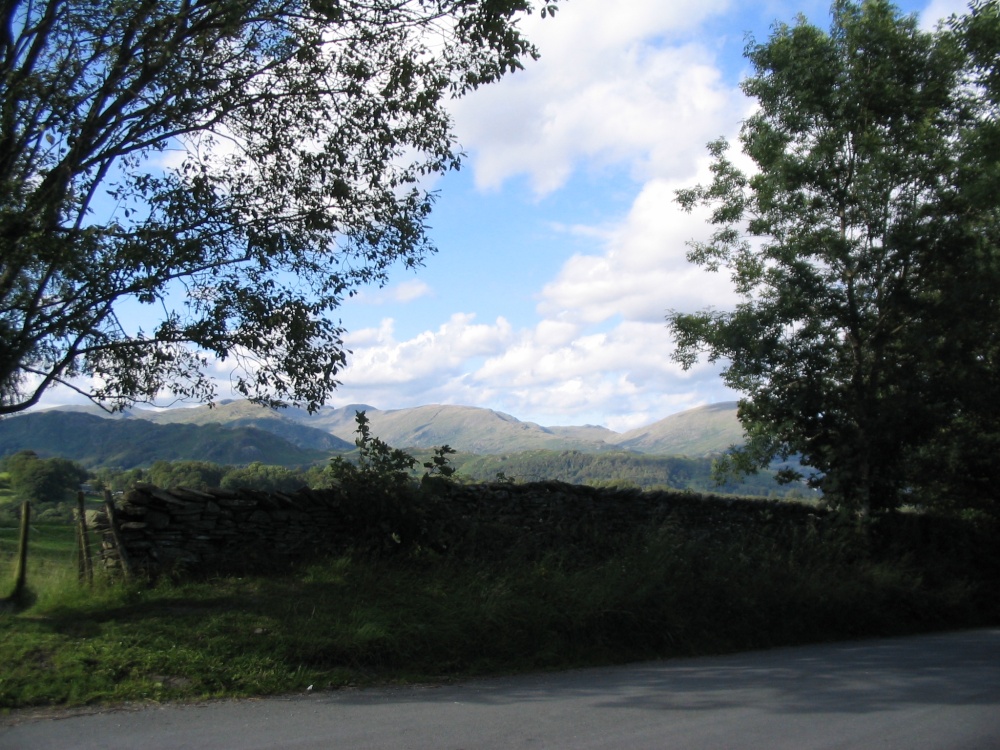 View (2) of Ambleside Hills from the Drunken Duck Inn