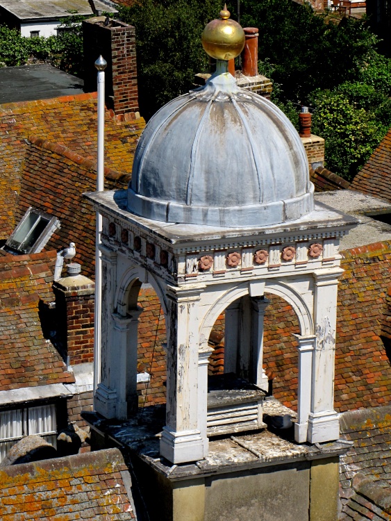 This picture was taken from the Church in Rye. I don't know what building this is. But I think it's a beautiful turret.