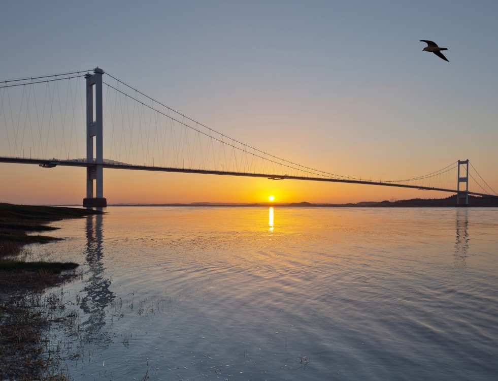 Sunrise, M48 Severn Bridge, Beachley.
