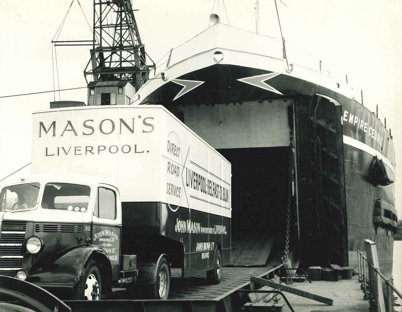 John Mason Van Being Loaded onto The Empire Cedric